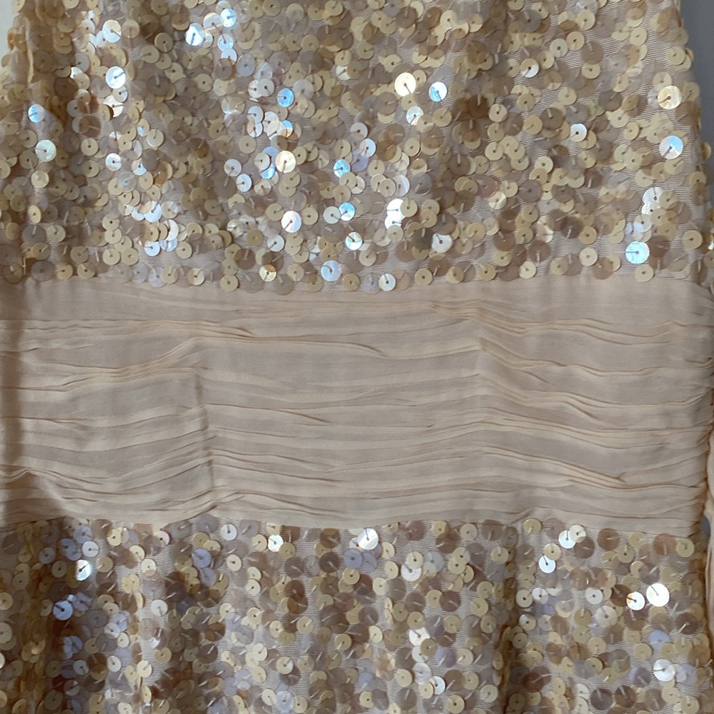 NWOT - BCBG MacAzria - Sequin V-Neck Dress in Champagne - medium - Picture 11 of 12